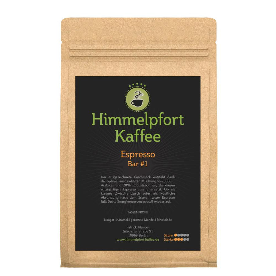 Espresso Bar #1 von Himmelpfort Kaffee – Kaffeeverpackung