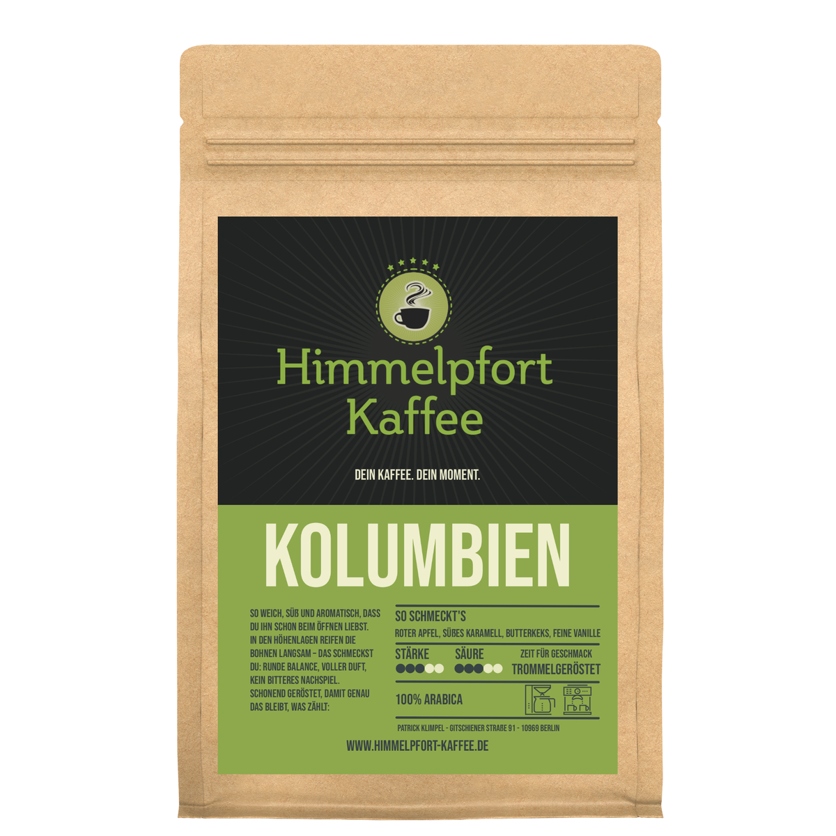 Kolumbien Supremo von Himmelpfort Kaffee – Kaffeeverpackung
