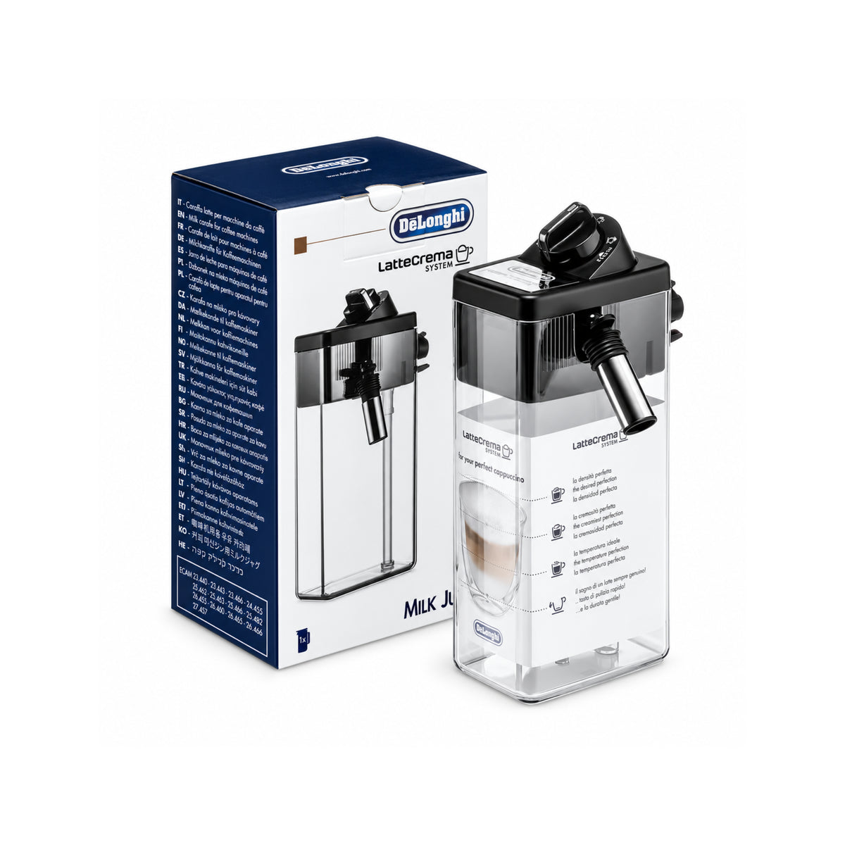 De’Longhi Milchkaraffe DLSC011 für PrimaDonna und Eletta – 5513294571 – mit Originalverpackung