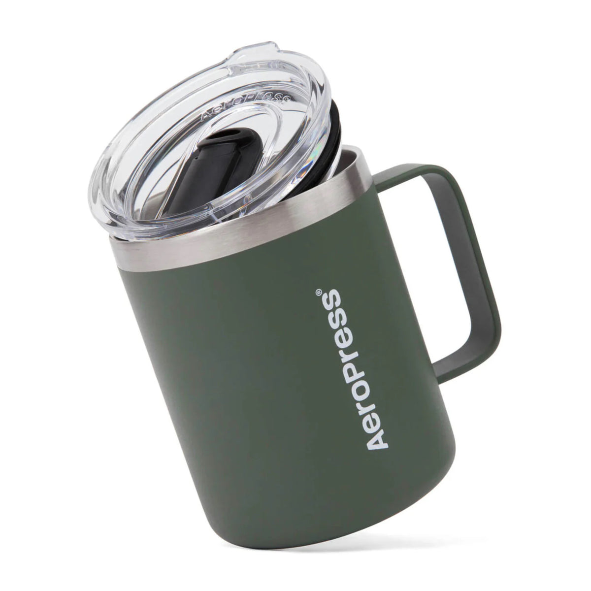 AeroPress Travel Coffee Mug – grüner Reisebecher mit Deckel