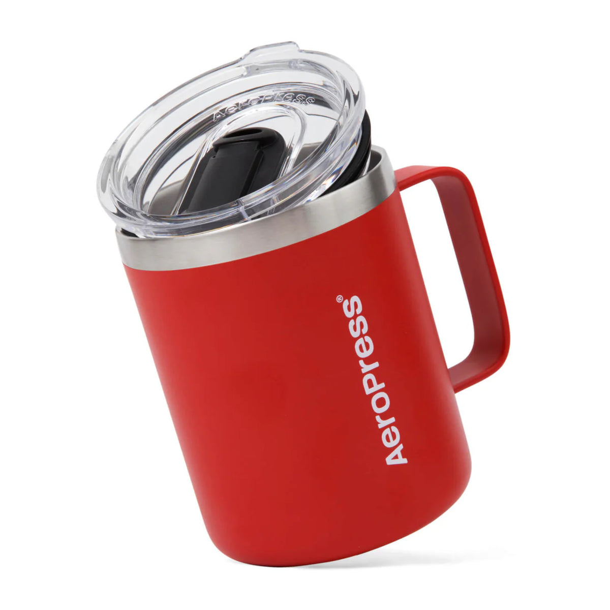 AeroPress Travel Coffee Mug – roter Reisebecher mit Deckel