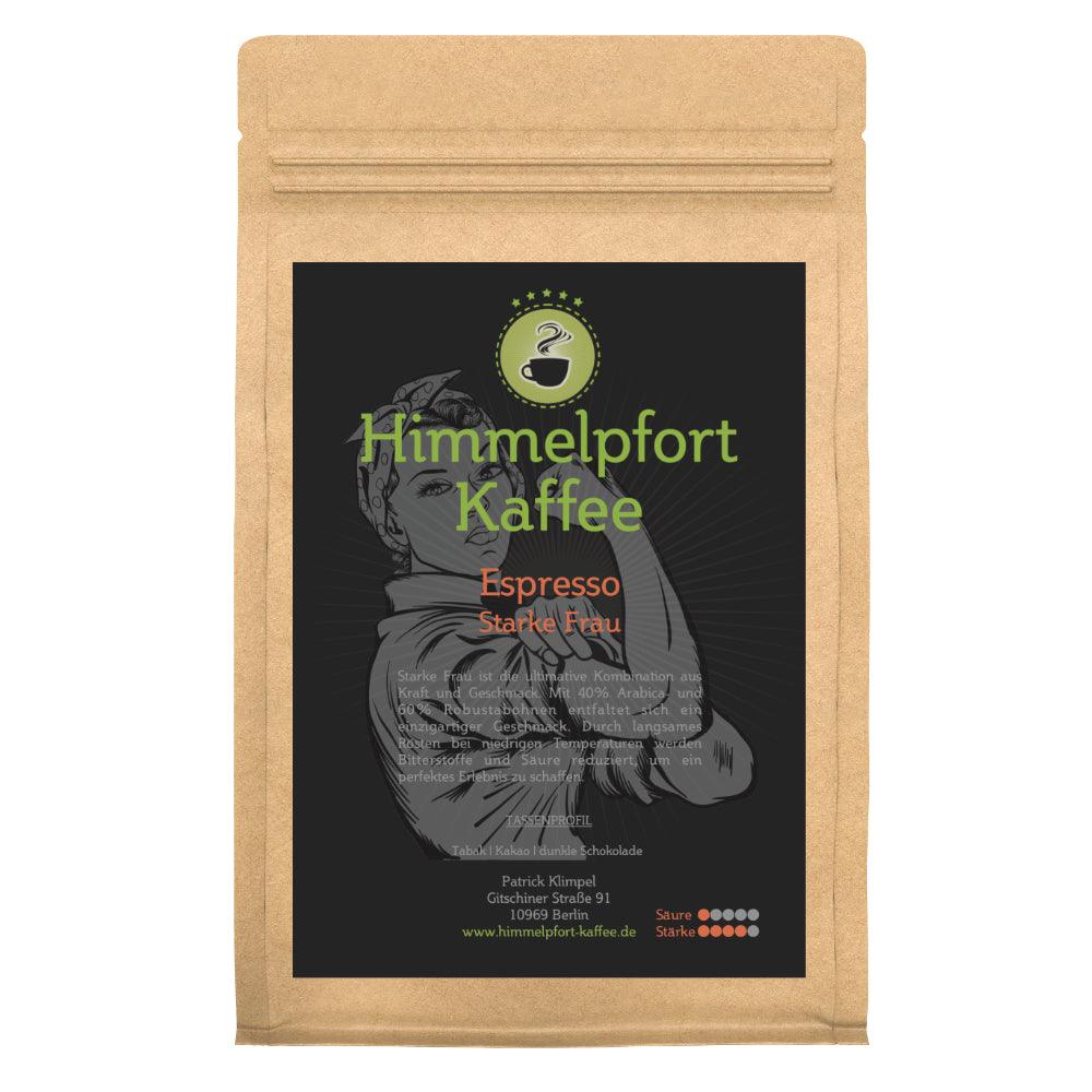 Espresso Starke Frau von Himmelpfort Kaffee – Kaffeeverpackung