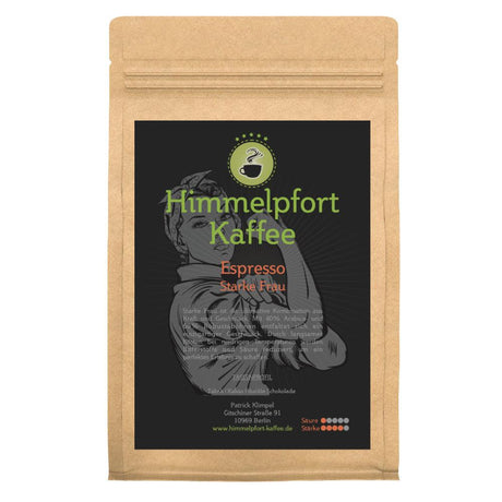Espresso Starke Frau von Himmelpfort Kaffee – Kaffeeverpackung