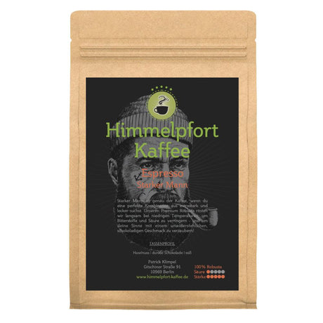 Espresso Starker Mann – 100 % Robusta von Himmelpfort Kaffee, Kaffeeverpackung