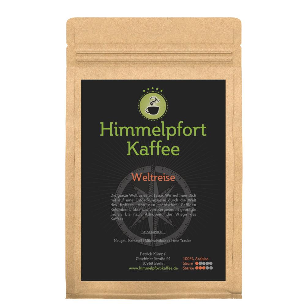 Weltreise von Himmelpfort Kaffee – Kaffeeverpackung