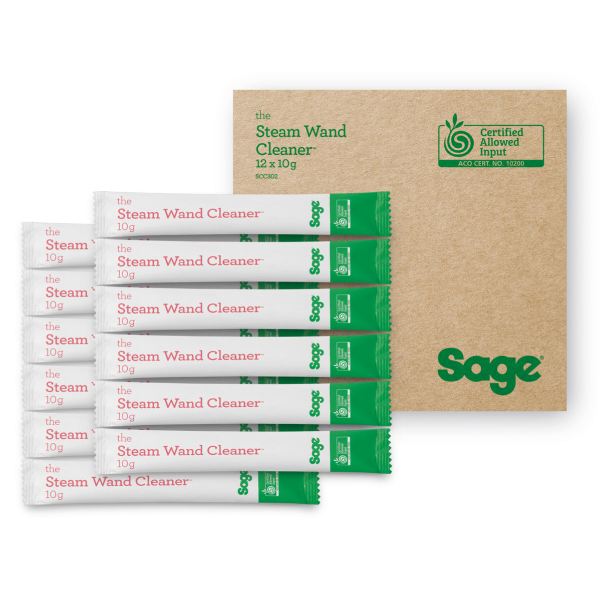 Sage Dampfstab-Reiniger – Packung mit 12 Beuteln zu je 10 g